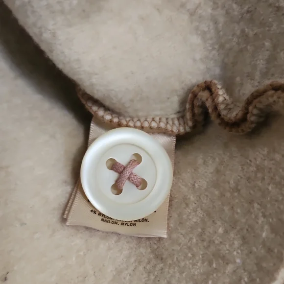 Tan Peacoat with Notched Lapel and Wool Blend Fabric - Picture 6 of 8